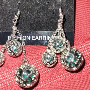 Silver tone earrings